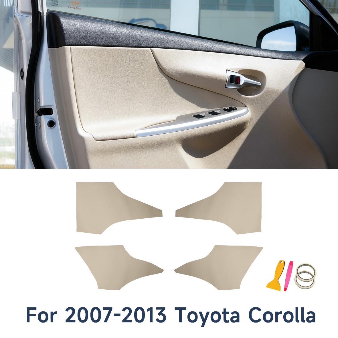 

Leather Door Panel Trim for 2007-2013 Toyota Corolla - New Interior Refurbishment 4 Door Panels for 07-13 Corolla
