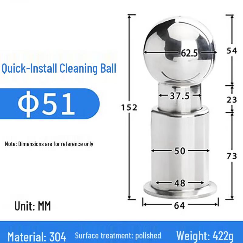 Moli 304 Stainless Steel Threaded Rotating Cleaning Ball