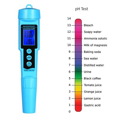 Détecteur d'eau professionnel 3 en 1 pH/ORP/TEMP, tri-mètre numérique LCD multi-paramètres