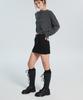 RACLEUR Front Zip Mini Skirt [Black]