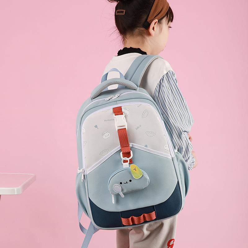 

School bag new high-value college style fresh and sweet contrasting color backpack junior high school students lightweight large-capacity backpack