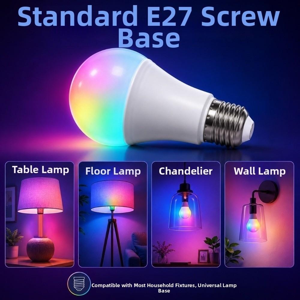 Adjustable Brightness RGB Color Changing Light Bulb Multicolor Color Changing Bulb