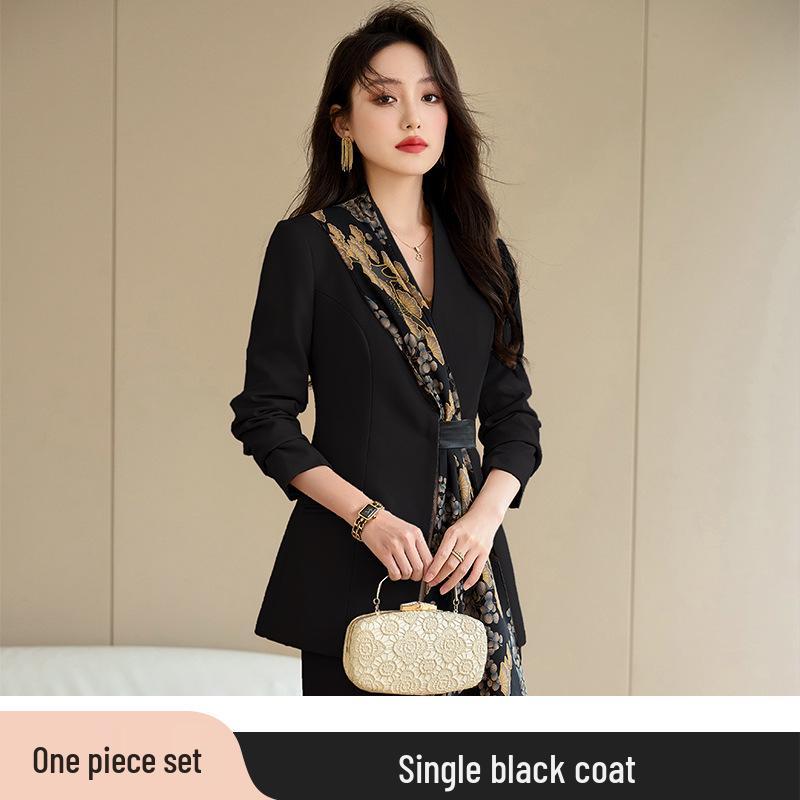 

Белый блейзер с цветочным принтом и комплект брюк палаццо - Женская вечерняя одежда класса люкс XXXL