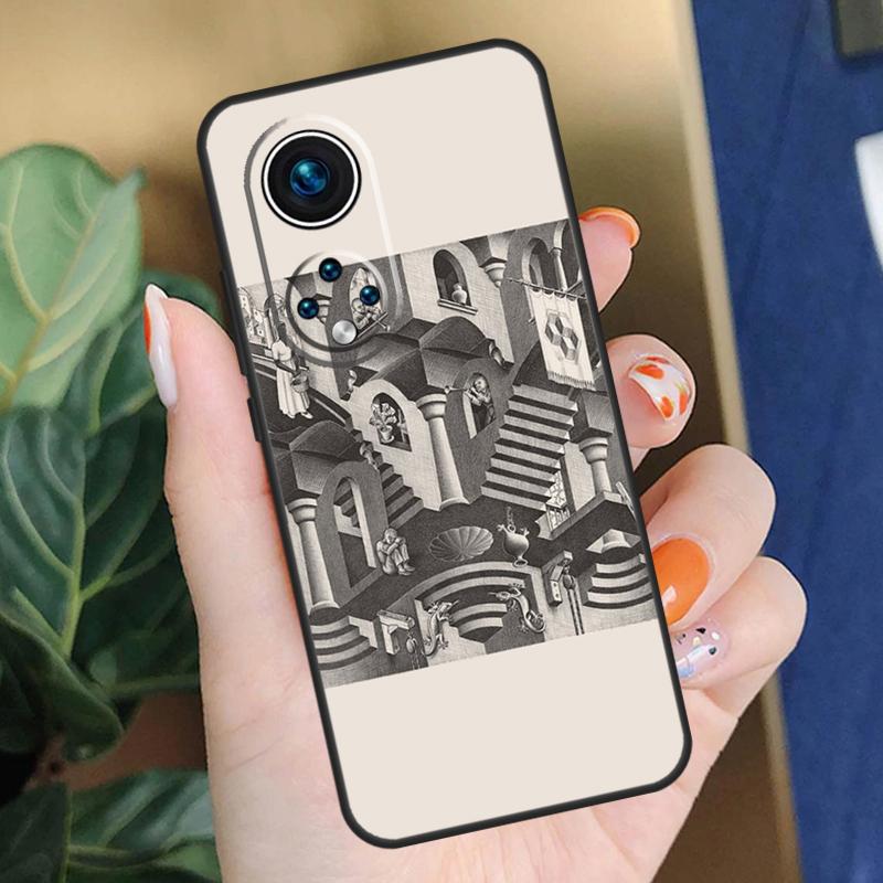 

Escher Staircases Case For Honor Magic 7 5 6 Pro 200 Lite Honor X8b X9c X9b X9a X8a X8 X9 50 70 90 Lite Cover Honor 200 Pro
