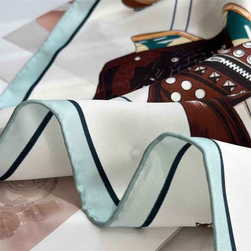 88x88cm 100% Mulberry Silk Twill Scarf Luxury Oversized Square Shawl Elegant Women's Wrap for Spring Summer