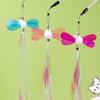 Cat Toy Feather Stick Cats Toy with Bell Butterfly Teaser Cat Toys Interactive Replaceable Feather Sticks Cats Toys Pet Products