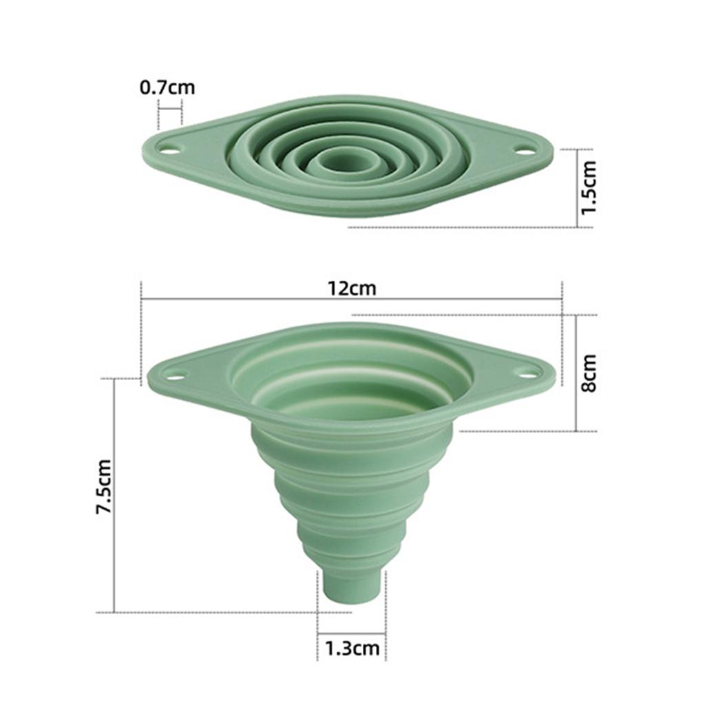 Foldable Silicone Telescopic Funnel Collapsible Silicone Funnel Foldable Kitchen Funnels for Kitchen Use Filling Bottles