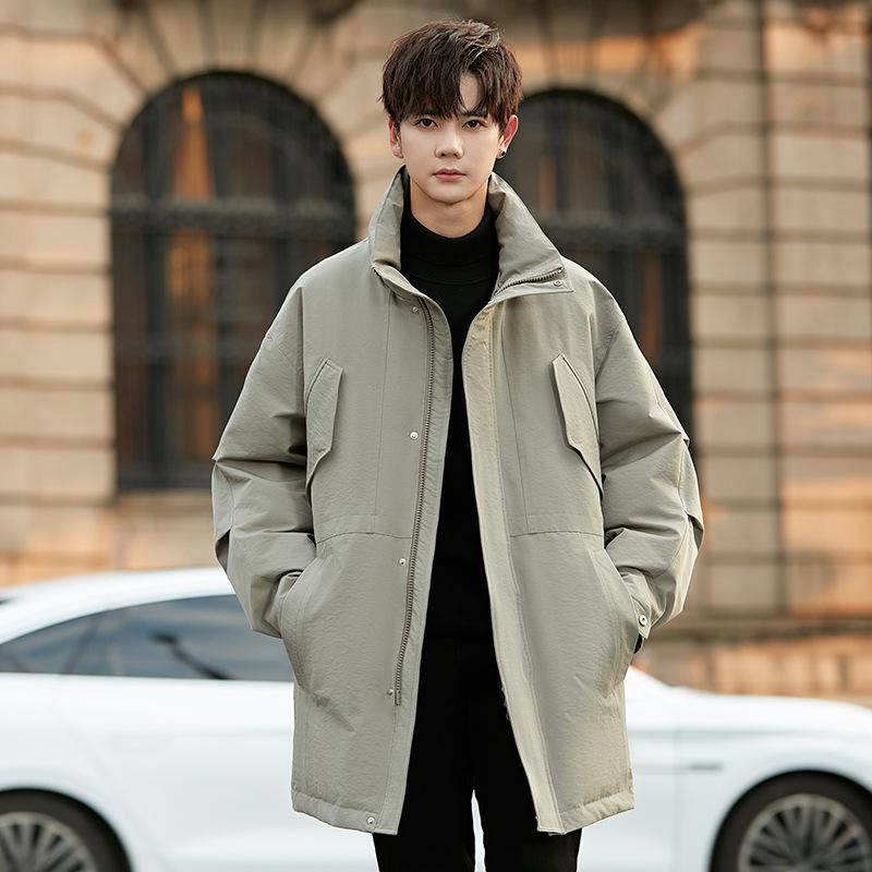 Зимняя куртка-пуховик мужская новая модная брендовая утолщенная подростковая студенческая — фото 3