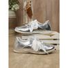 Scarpe da Ginnastica Tedesche Uniche Color Oro di Grandi Dimensioni – Stringate Casual Atletiche Versatili Retro Board Sneakers da Donna