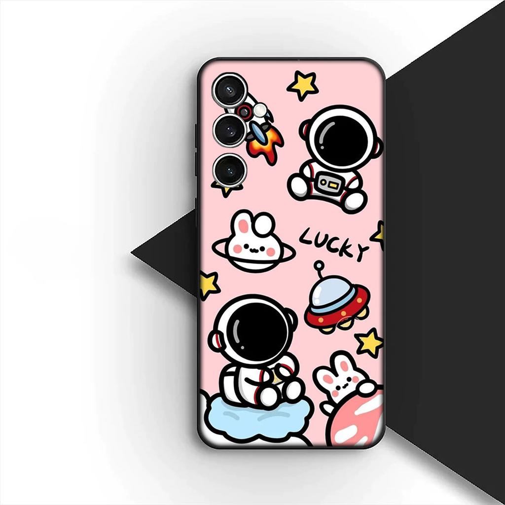 Phone Case Moon Astronaut Stars Art Casing for Apple iPhone 17 Air 12 13 Pro Max Mini ProMax XR 7 8 Plus X 7+ 8+ Funda Cover