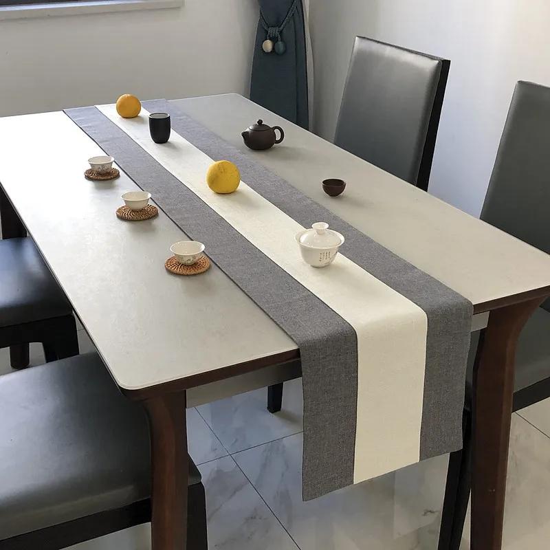 Chinese Stijl Linnen Tafel Runner Moderne Minimalistische Thee Kunst Commode Sjaal Tafel Decor Wasbaar Vakantie Keuken Eetkamer Feest Decoratie 150x33cm