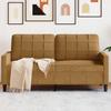 2 Seater Sofa Brown 140 cm Velvet