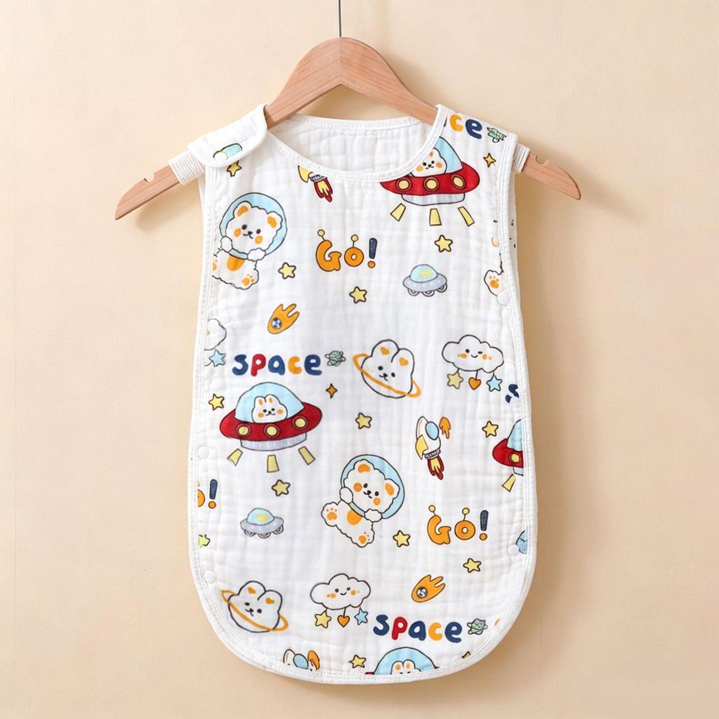 Class A Pure Cotton Baby Sleep Sack: Sleeveless, Gauze Material, Anti-Startle, Anti-Kick-Off, Perfect for Summer Air-Conditioned Rooms