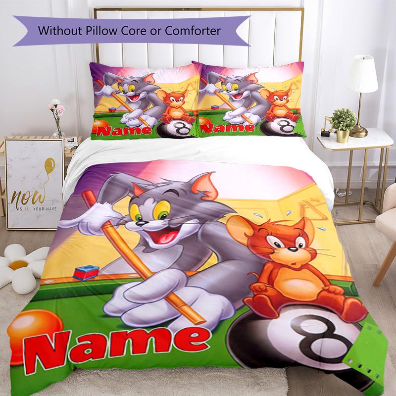 Warner (8) Customize Your Name Bedding Set Breathable Duvet Cover with Pillowcases Home Decoration Birthday Gift