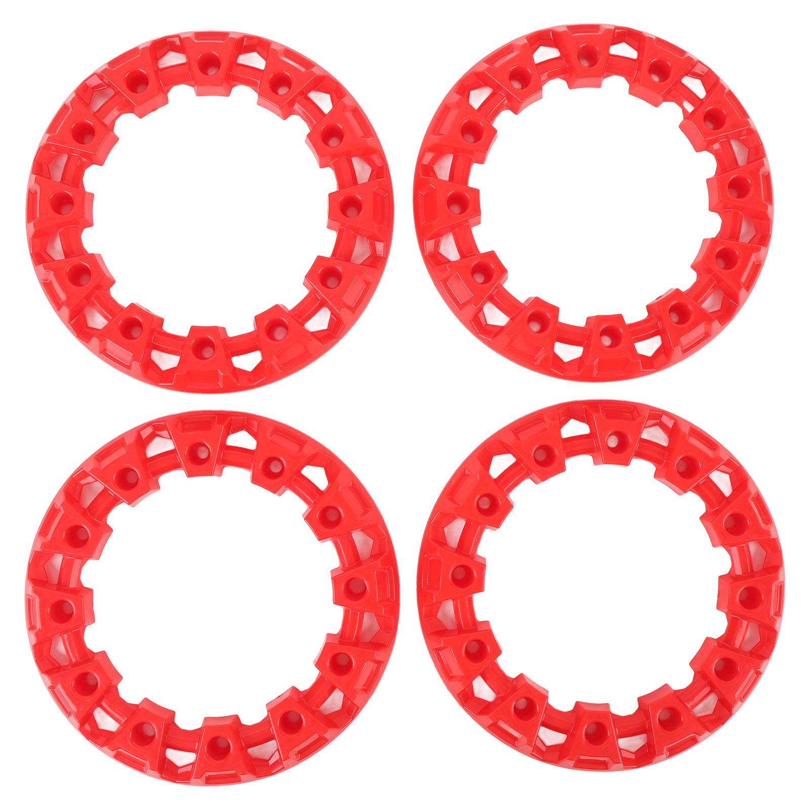 

4 шт. Декоративна накладка на ступицю колеса квадроцикла, універсальна пластикова захисна кришка обода колеса баггі, проти подряпин, для 7-дюймових шин червоний