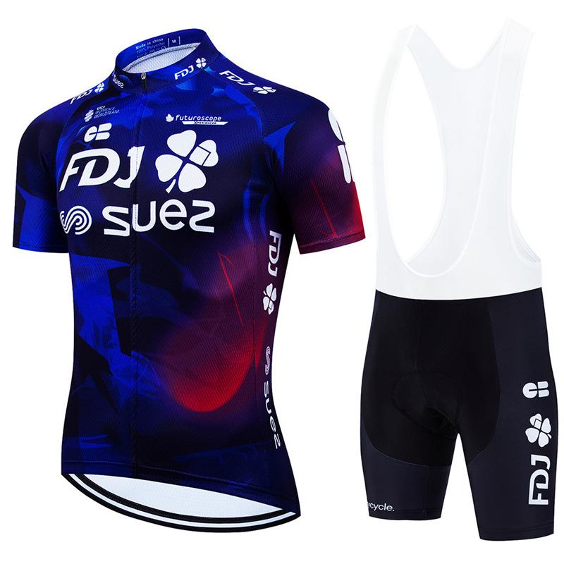 FDJ Vasaras Riteņbraukšanas Tērps Velosipēda Īsroku