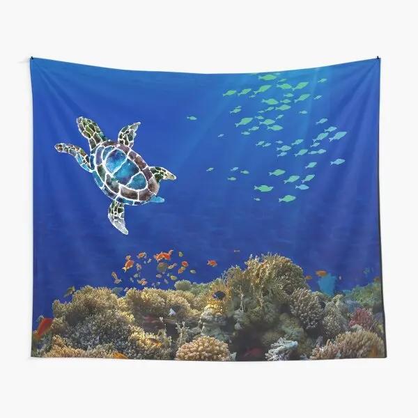 Undersea World Tapestry Tropical Fish Tapestry Wall Hanging Ocean Scenery Tapestries for Bedroom Living Room Home Decoration