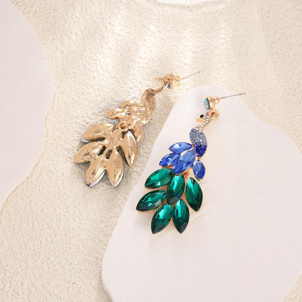 Ethnic Peacock Earrings For Women With Crystals And Animal Design Gift For Fashion Lovers
