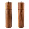 1/2Pcs Pepper Grinder Wooden Salt Pepper Grinding Set with Adjustable Coarseness Refillable Ceramic Core Manual Mill Kitchen Spice Grinder