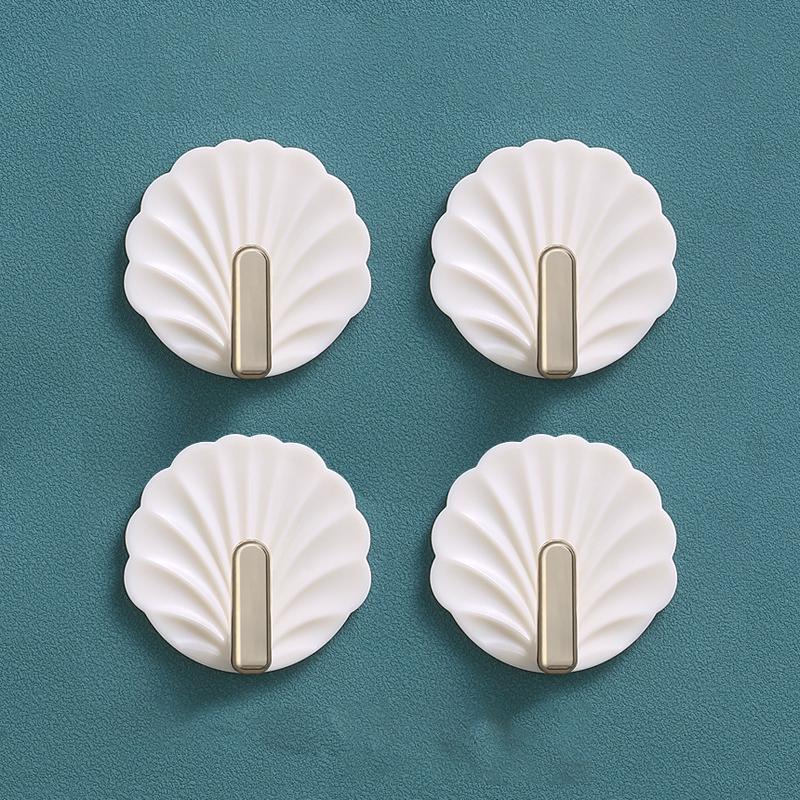 8PCS No Hole Sticky Hooks Powerful Transparent Hooks for Entryway Bedroom Kitchen Storage Multi-functional