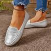 2025 New Women Shoes Flats Leather Moccasins Sneakers Woman Casual Shoes Slip-on Loafers Female Boat Shoes Big Size 44