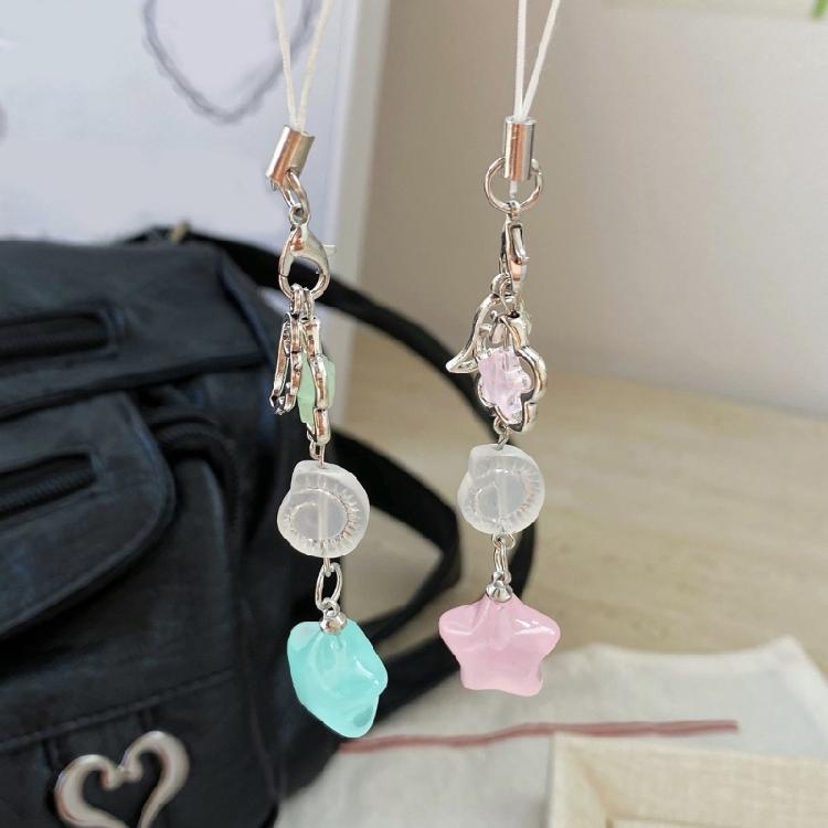 Youthful and Elegant Jelly Star Keychain Craft from Soft Materials for Easy Carrying and Daily Key Organization