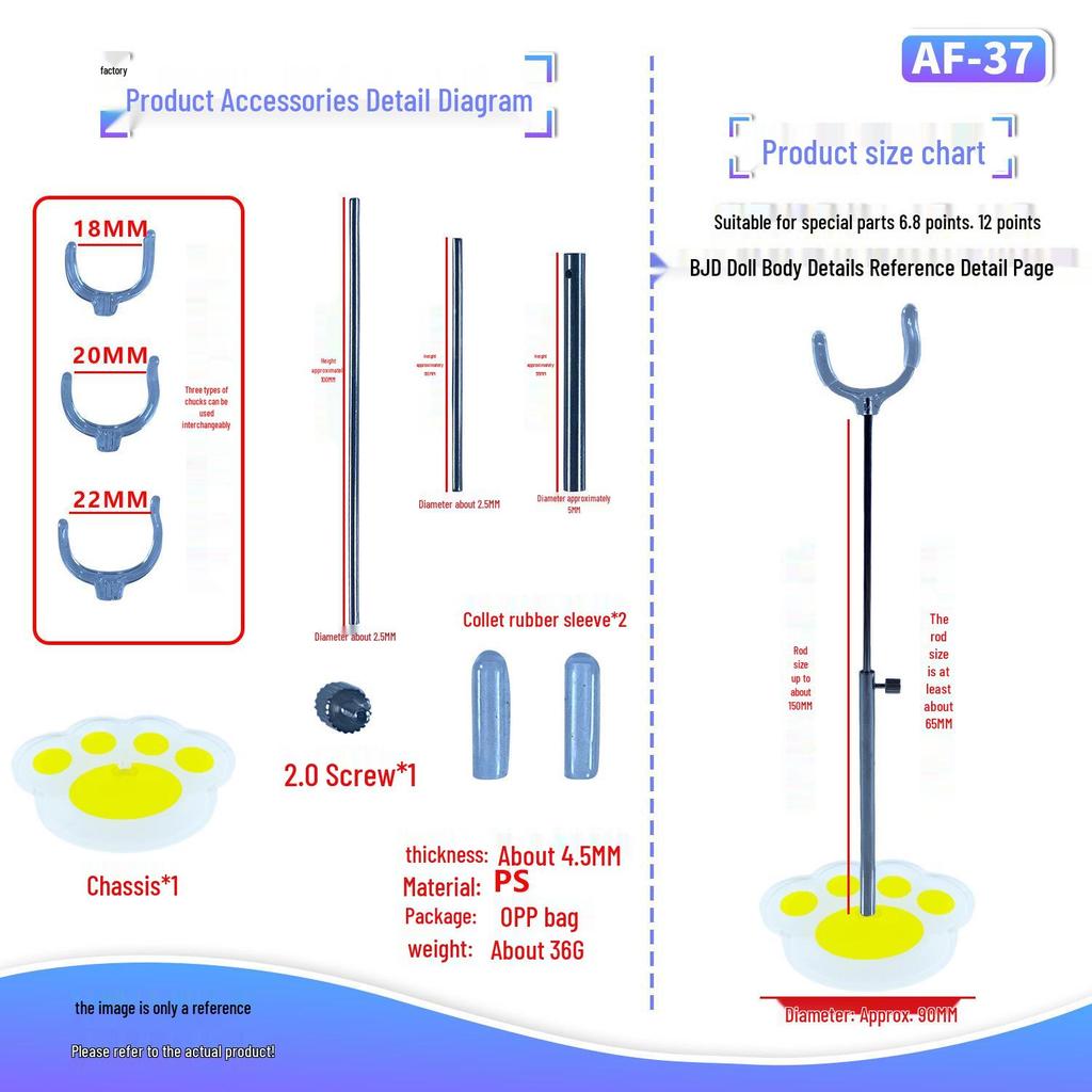 Adjustable Cute Cat Paw Doll Stand for BJD Dolls