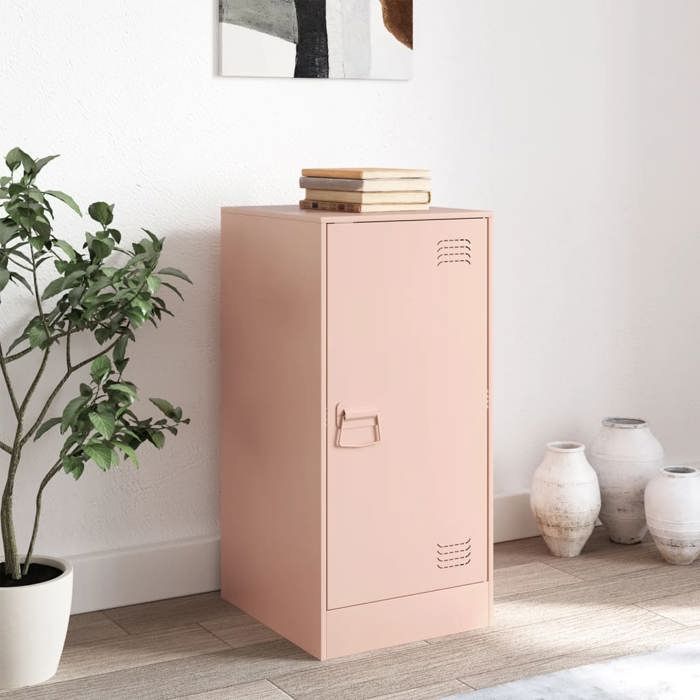 VidaXL Buffet Pink 34.5x39x73 Cm Steel, Cabinet, Cupboard, Highboard, Sideboard, Storage Cabinet, Organizer 841710