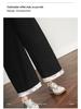 2026 Spring/Autumn Women's High-Waisted Wide-Leg Color Block Lace Casual Pants, Plus Size