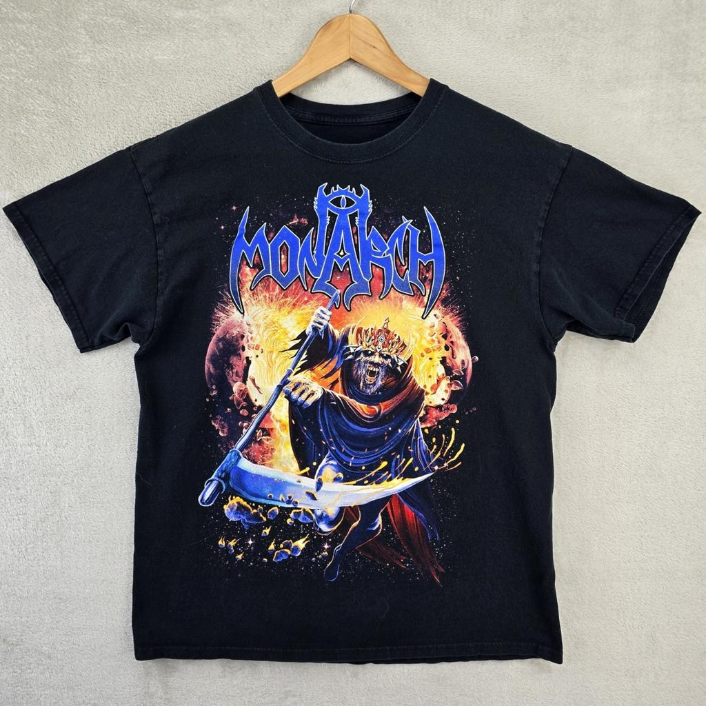 Monarch Band Shirt Mens Large Black Heavy Metal Sonic Reaper Grunge Unisex T-Shirt