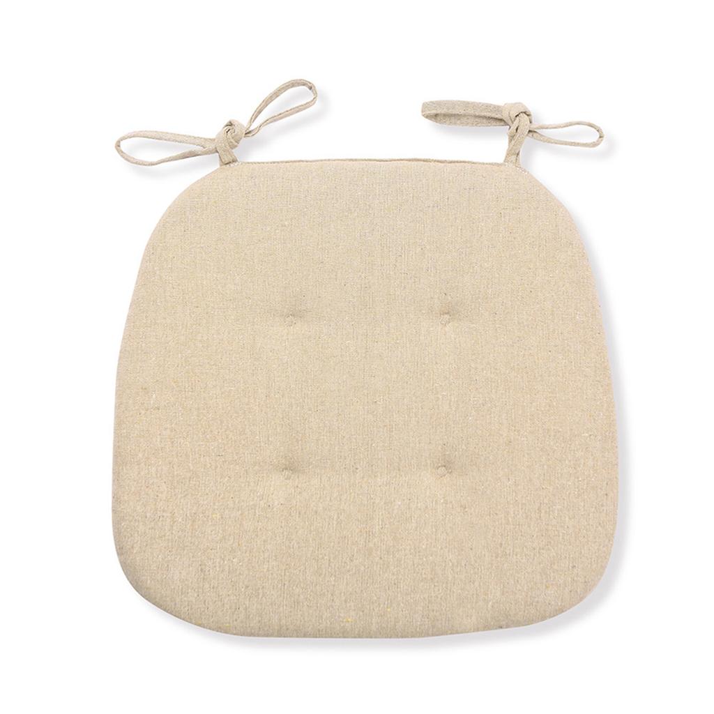 Summer Dining Chair Cushion Thickened Cotton Linen Breathable Cushion Student Horseshoe-shaped Chair Cushion Home Supplies