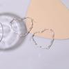 Golden Heart Hoop Earrings Minimalist Polished Metal Hoops Statement Love-Shaped Jewelry Gift for Women