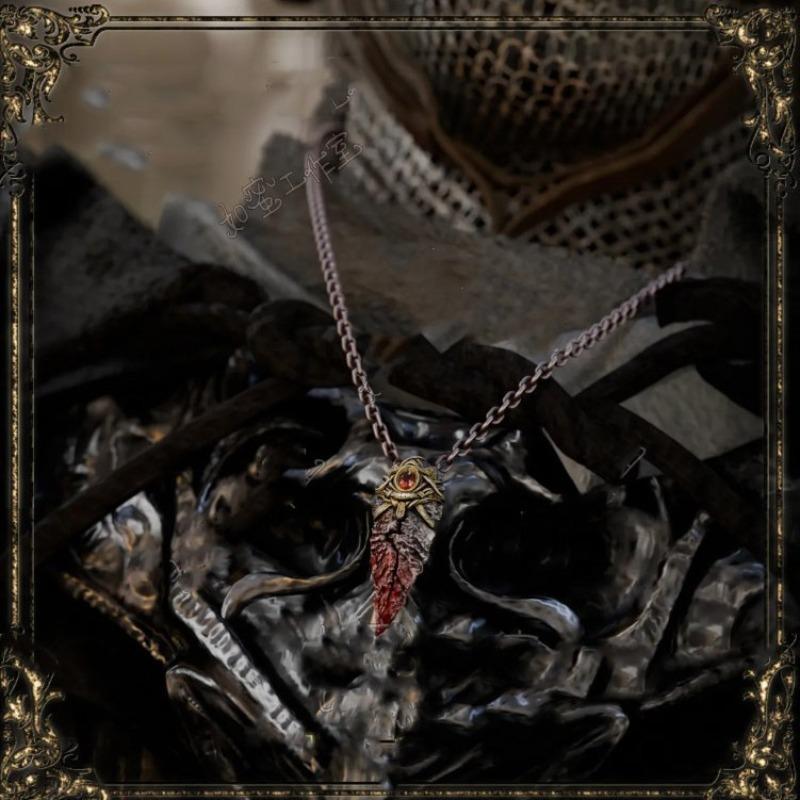 Dengfa Ring Peripheral Talisman Animal Claw Pendant Necklace Anime Game Merchandise Pendant Neck Chain Personalized Sweater Chain