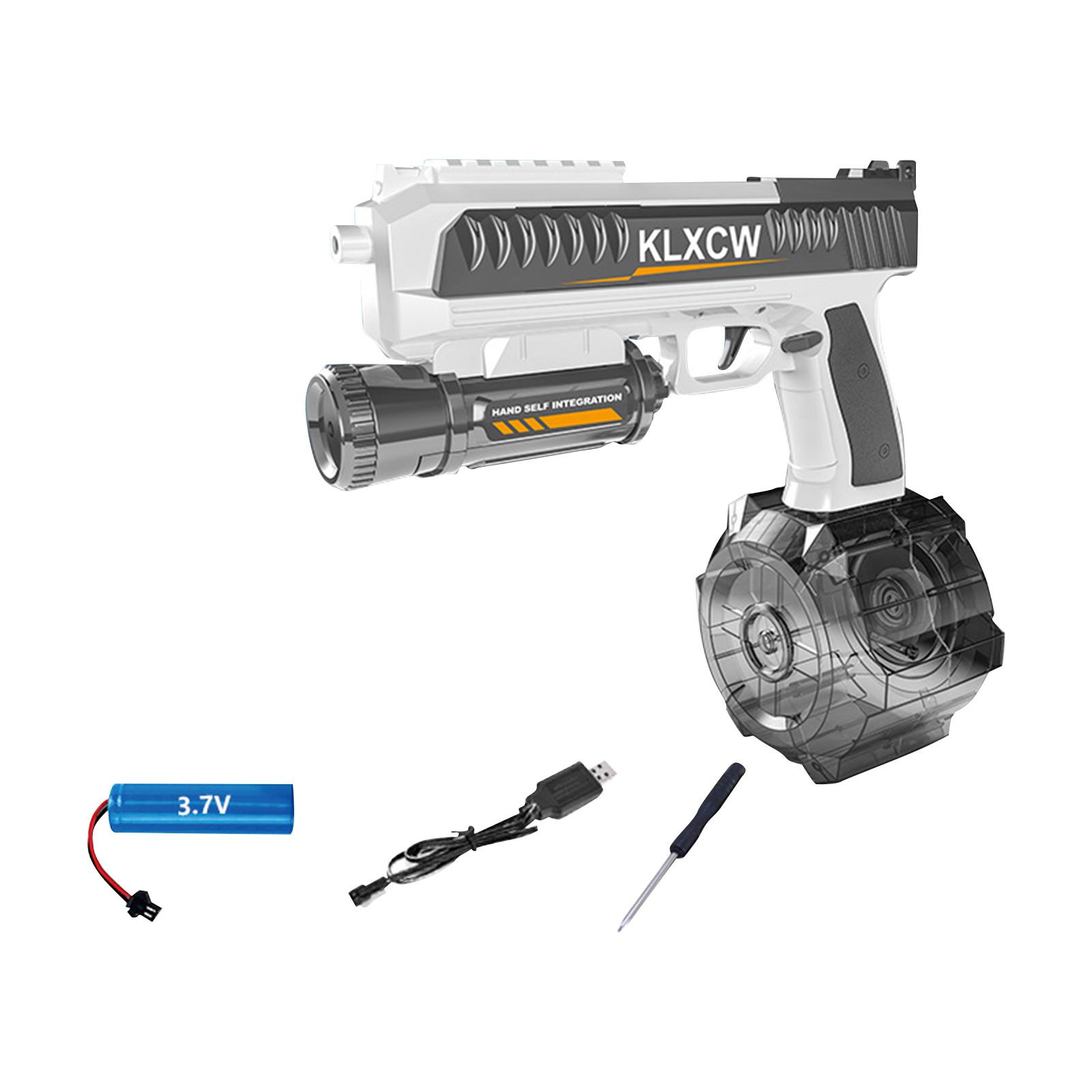 

Взрослые и дети со светодиодной подсветкой, электрические водяные пистолеты с высоким радиусом действия, суперигровая игрушка для игр на открытом воздухе, во дворе, на пляже, в бассейне One Size белый