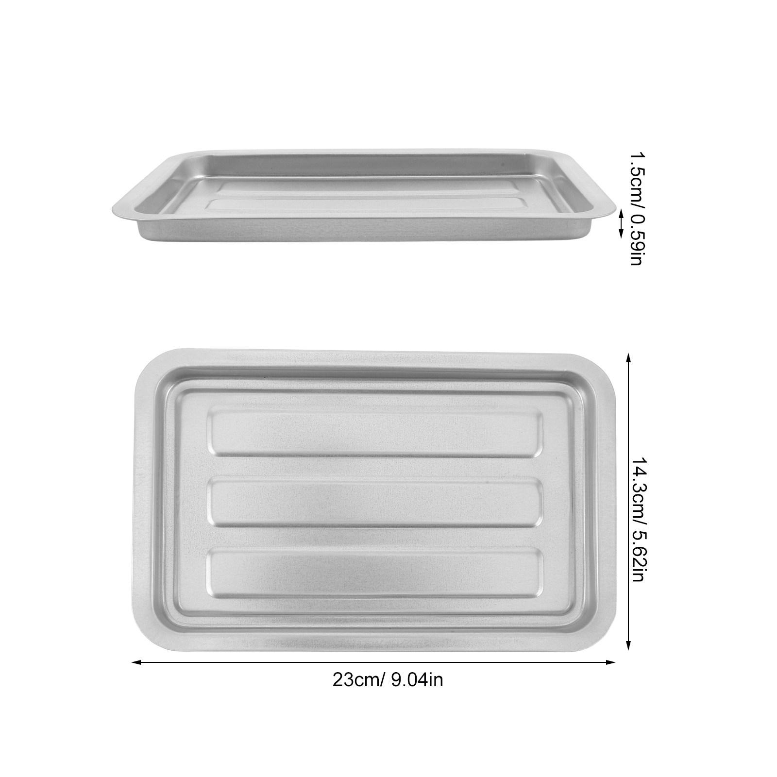 Iron Rectangular Baking Pan Oven Cooking Tray Large 230x143mm Roasting Pan Barbecue Pizza Baking Tray Roasted Vegetables Seafood