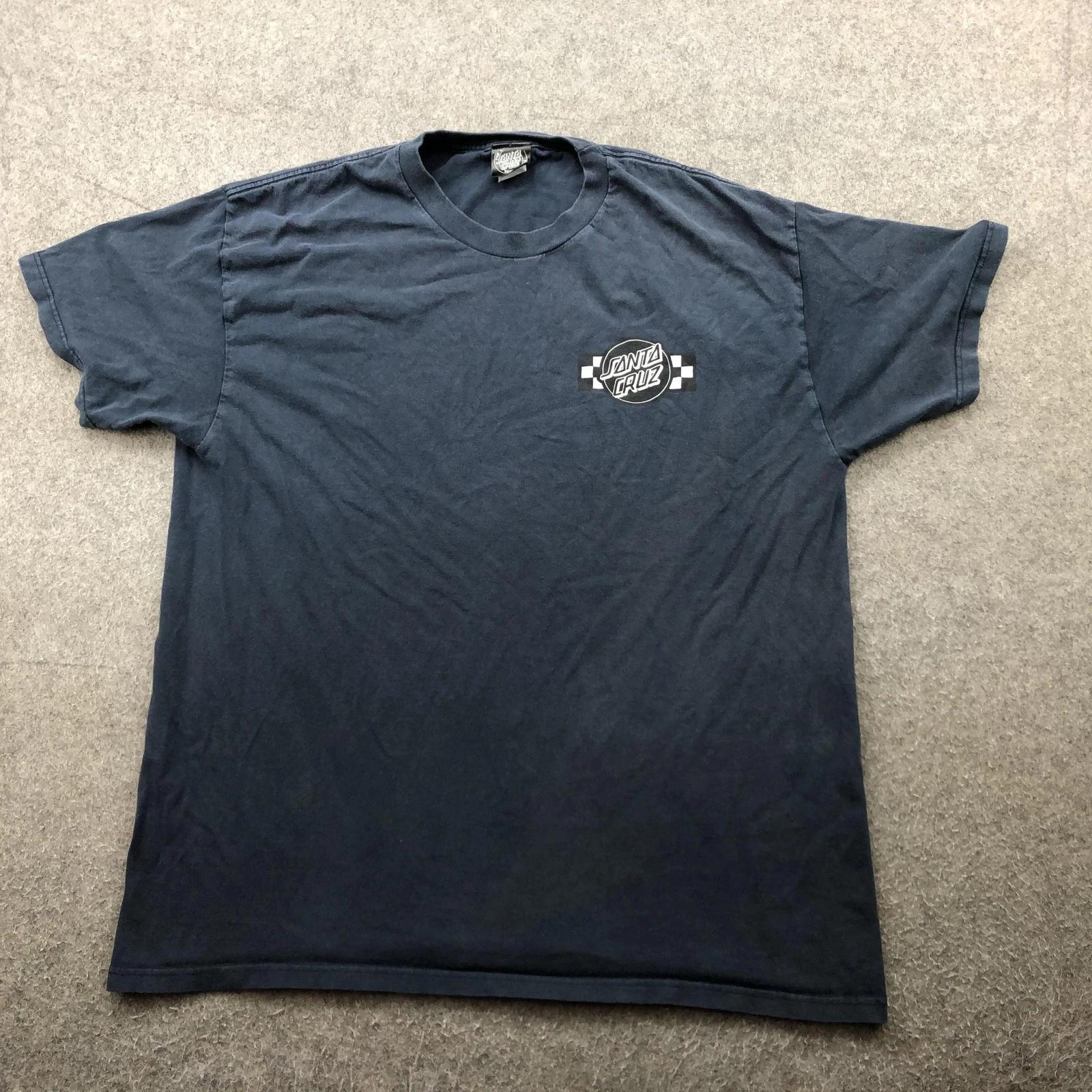 Santa Cruz Shirt Mens XL Blue Skateboard Logo Graphic Tee Skate Surf Y2K* M