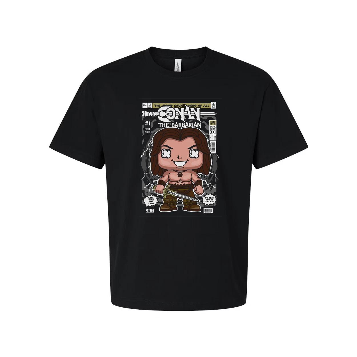Conan The Barbarian Cartoon Hero Unisex Graphic Tee With Comic Book Artwork Desi S