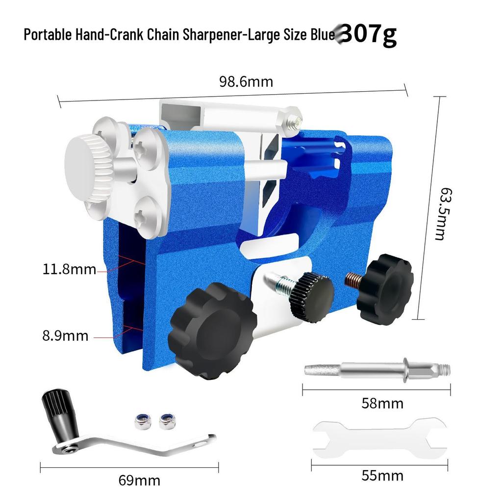 Portable Hand-Crank Chainsaw Sharpener - Compact Tool for Sharpening Chainsaw Teeth