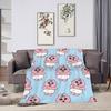 Blanket For Soft Cartoon O-Opanchu Throw Blanket for Picnic U-Usagi Bed Sofa Home Bedroom Cute Cozy Warm Bunny Comfortable