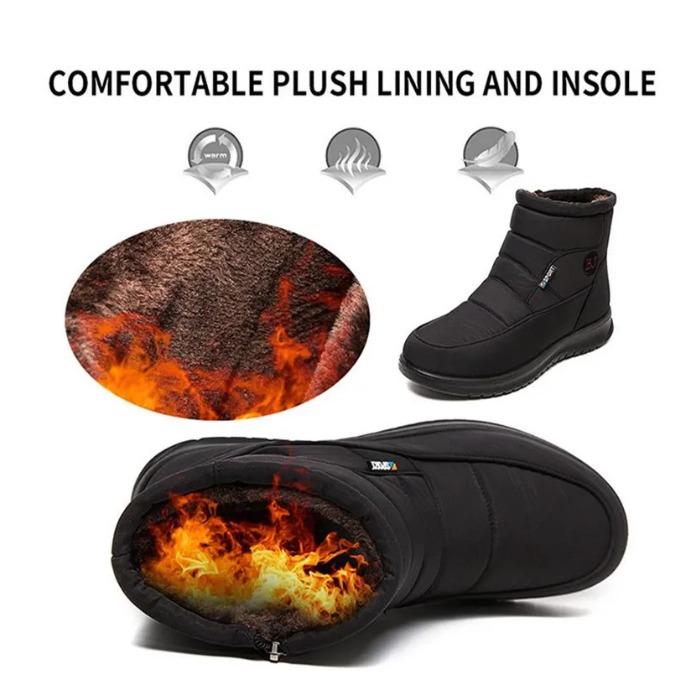 Women Boots Snow Fur Shoes Woman Zipper Platform Boots for Women Soft Ankle Boots Waterproof Plush Winter Shoes