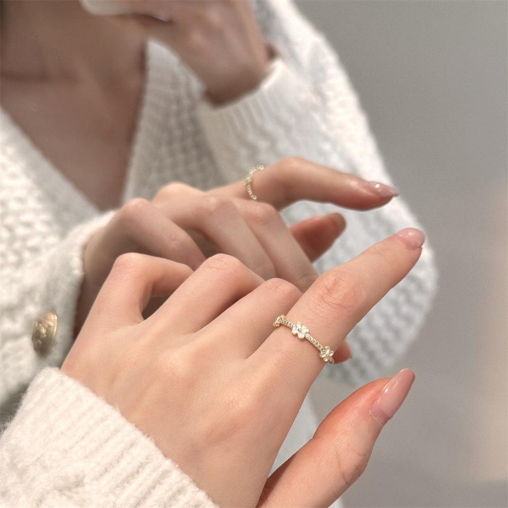 Color Enamel Fritillary Butterfly Ring Women's Open Index Finger Ring New Products