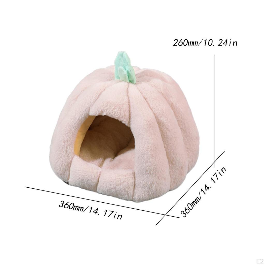 Cat Bed Kitten Nest Pet House Warm Soft Velvet Cave with Non-Slip Base Suitable for Small Animals in