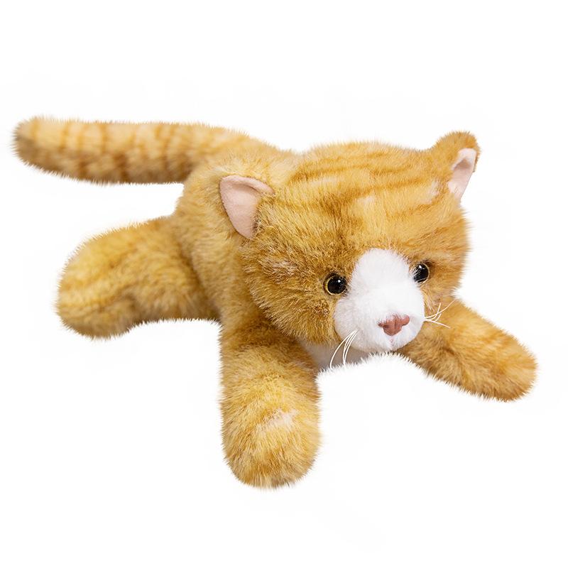 Cute Simulation Kitten Doll Plush Toy Lying Down Cat Cat Doll Children Soothing Doll