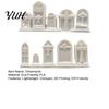 Miniature Horror Scene Props 10Pcs Mini Tombstone, 3D Printed Unpainted Gravestone Model Kit, Micro Cemetery PLA Parts Diorama Accessories, Halloween