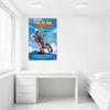 Vintage 'RAD' BMX Movie Poster Metal Tin Sign, Retro Distressed BMX Stunt Film Decor for Man Cave, Bar, Home & Café Wall Decorat