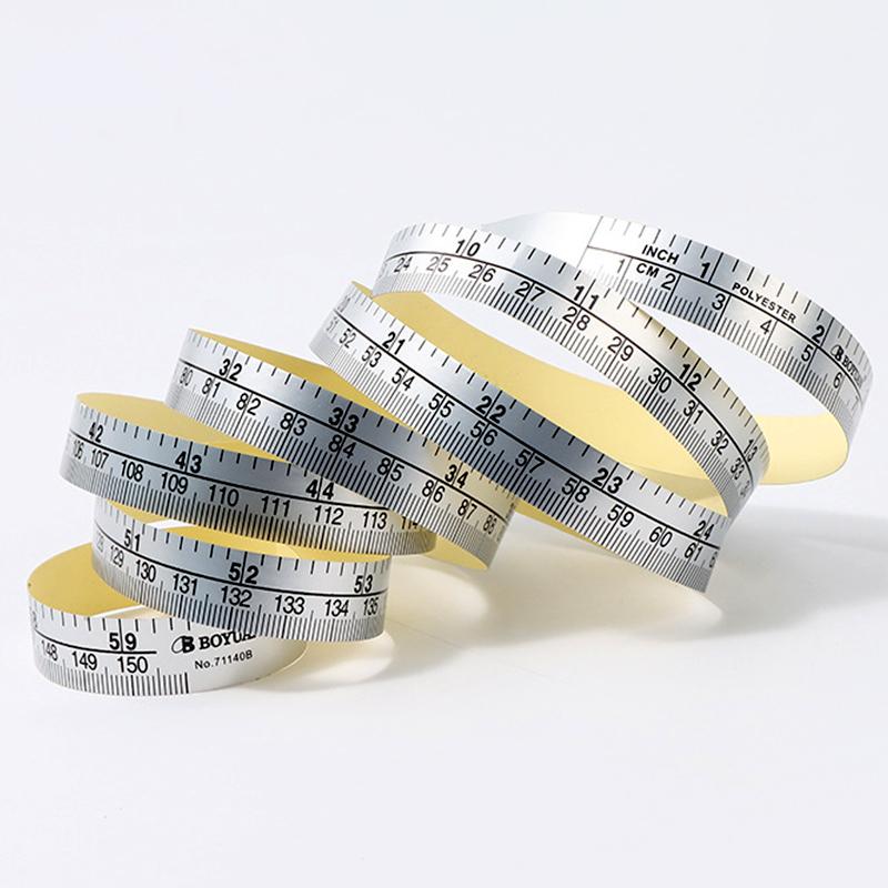 1Roll Measurement Tools Double Scale Sewing Machines Sticker Soft Sewing Table Measuring Flexible Ruler Self Adhesive DIY 150CM