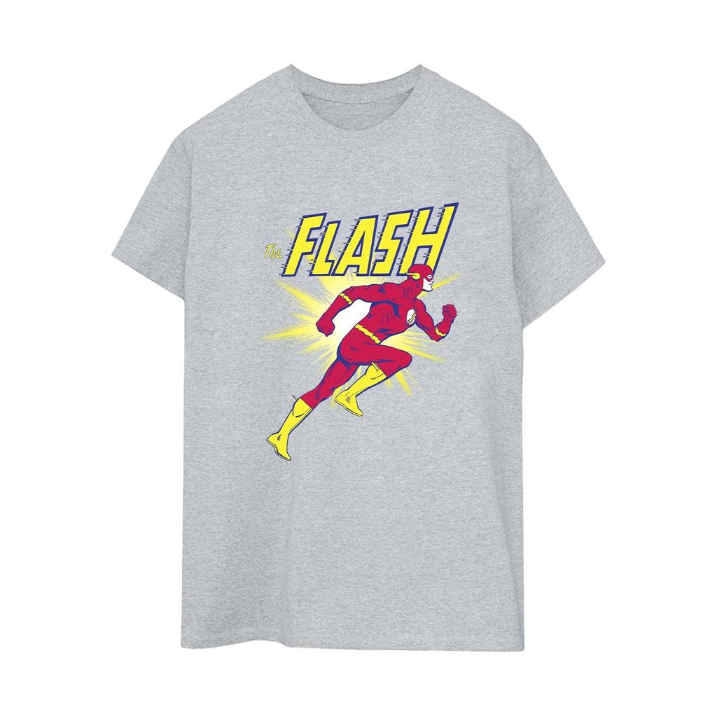 DC Comics Damen/Damen The Flash Running Baumwoll-Boyfriend-T-Shirt