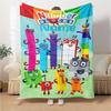 Custom Name City Colorful Cubes Party Blanket For Couch Bed Plush Cozy Fuzzy Blanket Super Soft Warm Blankets For Fall And Winter 0916152
