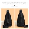 Men's Lychee Pattern Casual Breast Bag