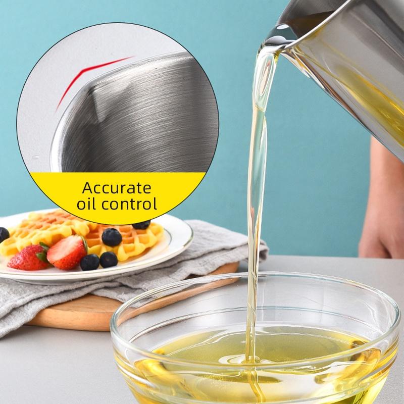 Oil Filter With Strainer Kitchen Oil Storage Jar With Lid Oil Bottle Oil Control Filter Household Cooking Storage Filter Jar
